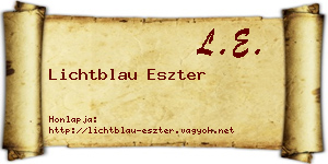 Lichtblau Eszter névjegykártya