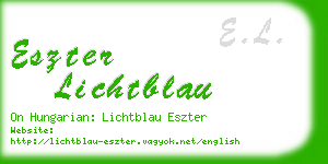 eszter lichtblau business card